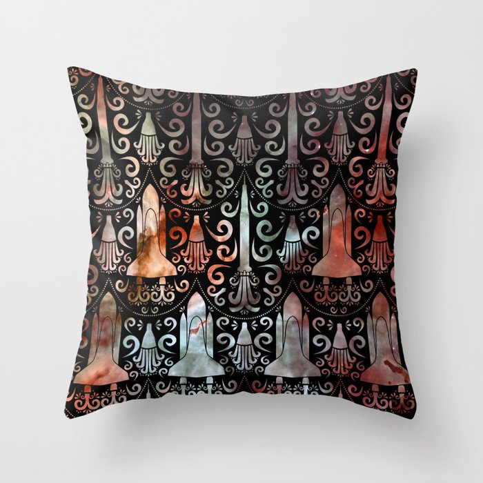 Rocket Science Damask Throw Pillow by robyriker Society6