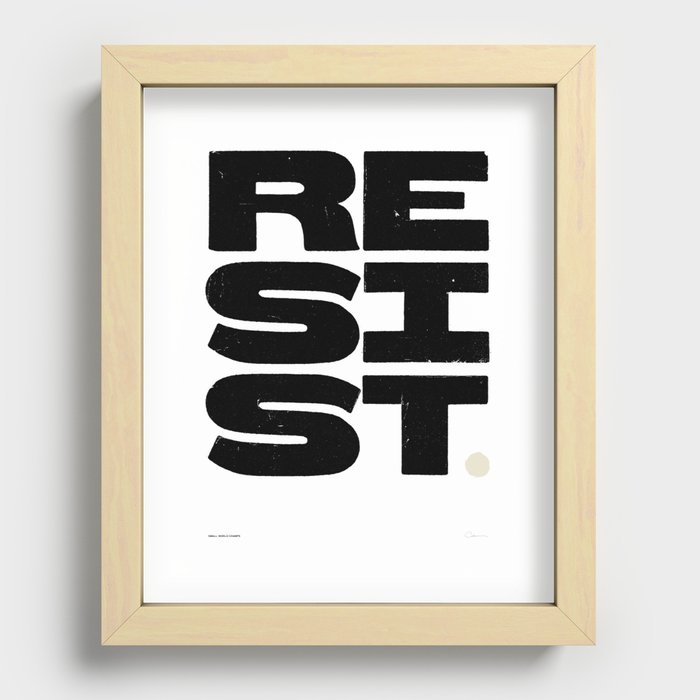 Resist Recessed Framed Print
