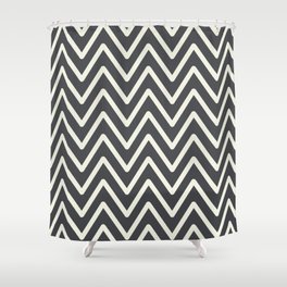Chevron Wave Asphalt Shower Curtain | Graphicdesign, Style, Darkslate, Decor, Design, Contemporary, Chevron, Grey, Zigzag, Flourish 