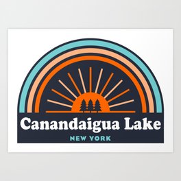 Canandaigua Lake New York Rainbow Art Print