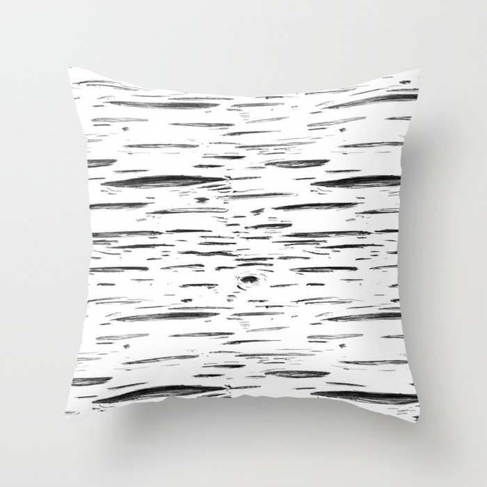 Birch Black and White Throw Pillow