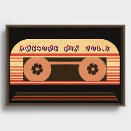 Retro vintage classic tape cassette  Framed Canvas