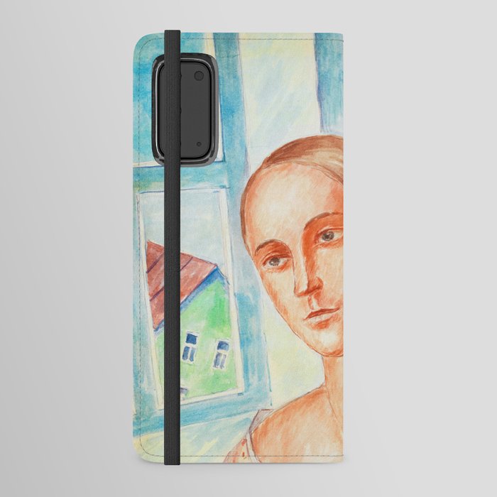 Mother and Child, 1927 by Kuzma Petrov-Vodkin Android Wallet Case
