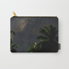 starry sky palm trees branches leaves night Carry-All Pouch