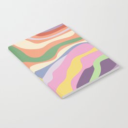 Retro Colorful Swirl Pattern Notebook