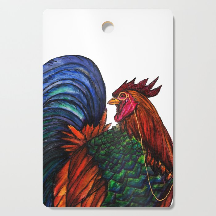 Monocled Rooster Cutting Board