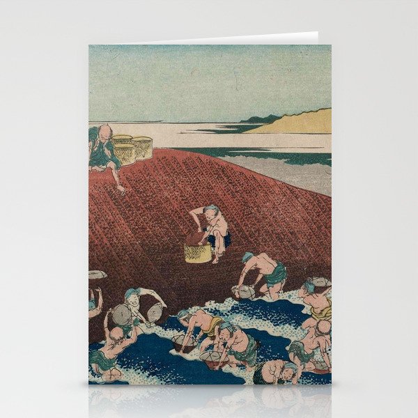 Hokusai, Basket fishing in the Kinu River Stationery Cards