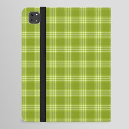 Grass Yellow Green Tartan Plaid Scottish Pattern iPad Folio Case