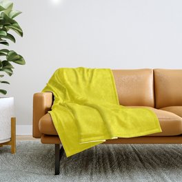 Canary Yellow Throw Blanket