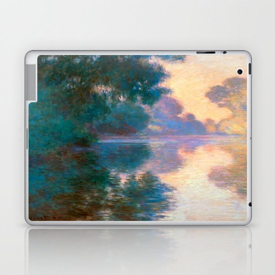 Claude Monet - Matin sur la Seine, le beau temps  Laptop & iPad Skin