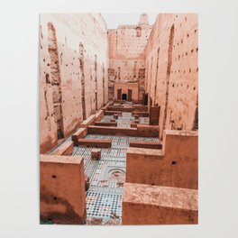 Pastel Marrakech, Morocco | Palace Ruin Travel Photography Middle-East Poster