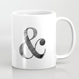 Ampersand - Black Watercolor Coffee Mug