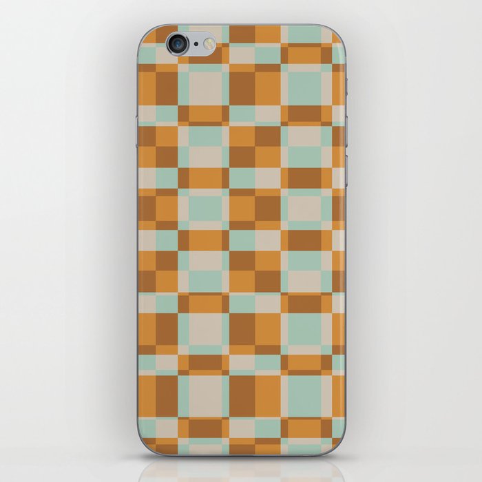 Checked in Desert Mint iPhone Skin