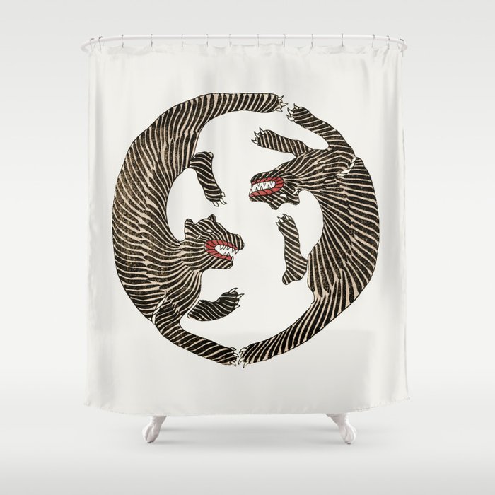 Japanese Tiger Shower Curtain