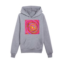 Psychedelic Rainbow Spiral of Paint Kids Pullover Hoodies