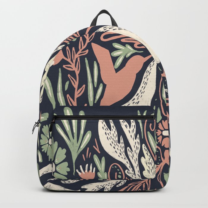 Hummingbird Floral Backpack