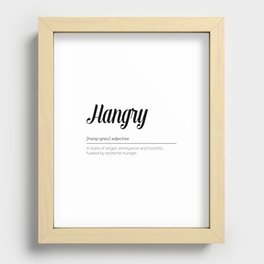 Hangry Definition Recessed Framed Print