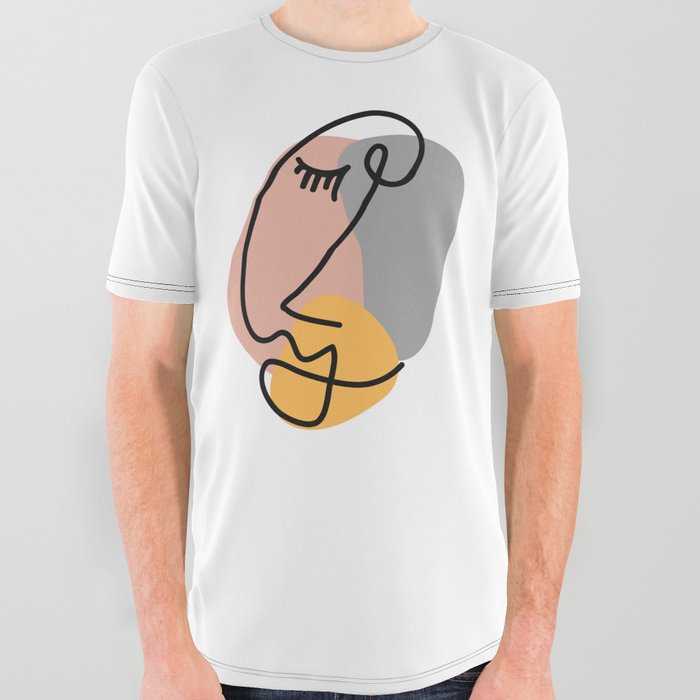 ABSTRACT FACE All Over Graphic Tee