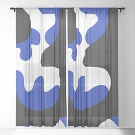 Big spotted color pattern 4 Sheer Curtain