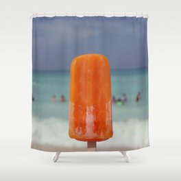 Popsicle on Beach Shower Curtain