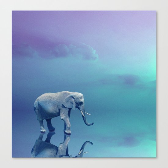 Lonely Elephant Canvas Print