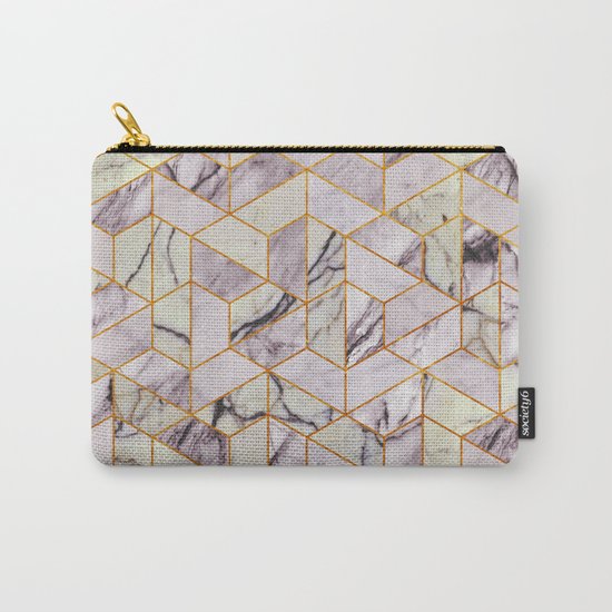 Vintage Marble Art Deco Pattern Carry-All Pouch