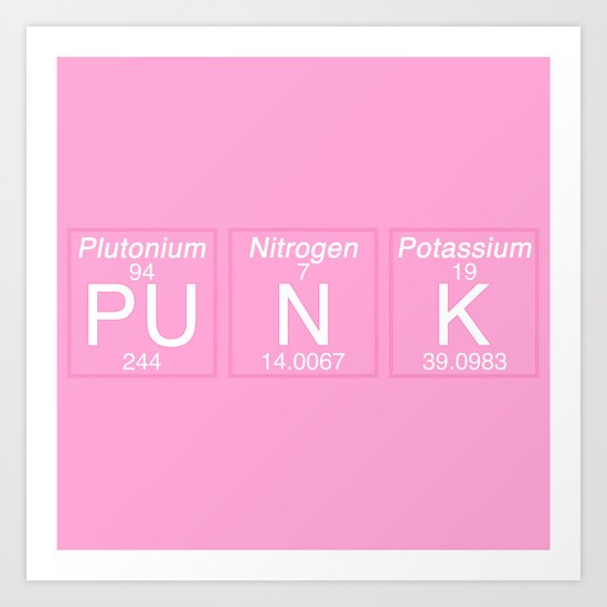 Periodic Punk Art Print
