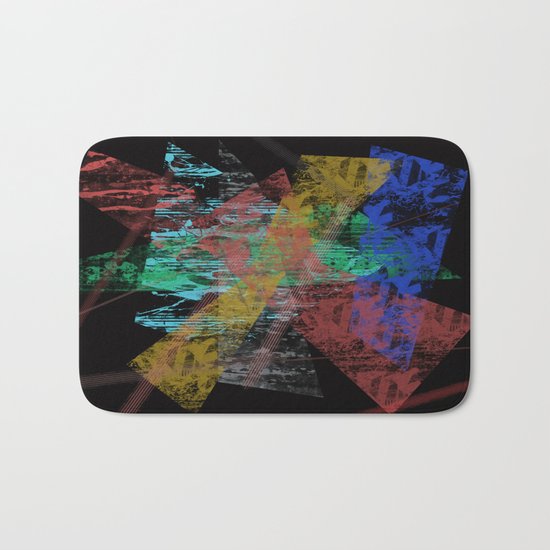 Black abstract designe Bath Mat