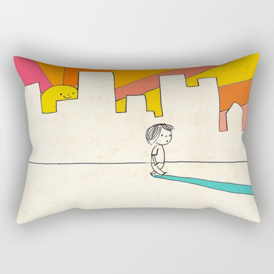 if i had eyes at the back of my head, i wouldn't have to miss the sunset on my way home Rectangular Pillow