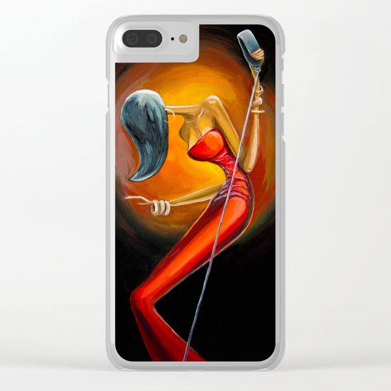 Lady Jazz Clear iPhone Case