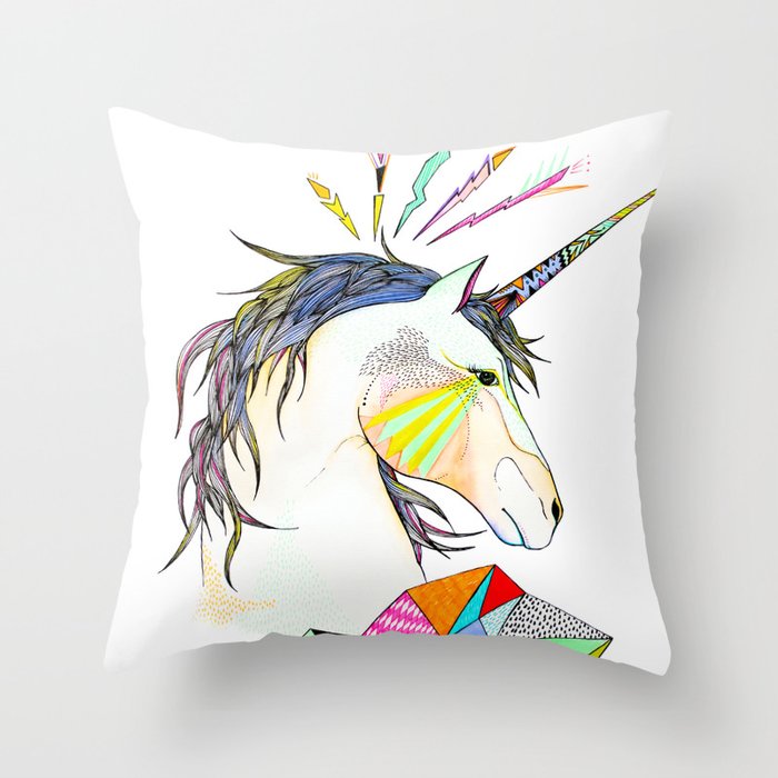 unicorn throw and pillow