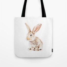 Wild Bunny Watercolor Tote Bag