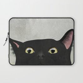Curious Black Cat Laptop Sleeve