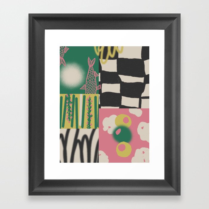 abstract colorful art  Framed Art Print