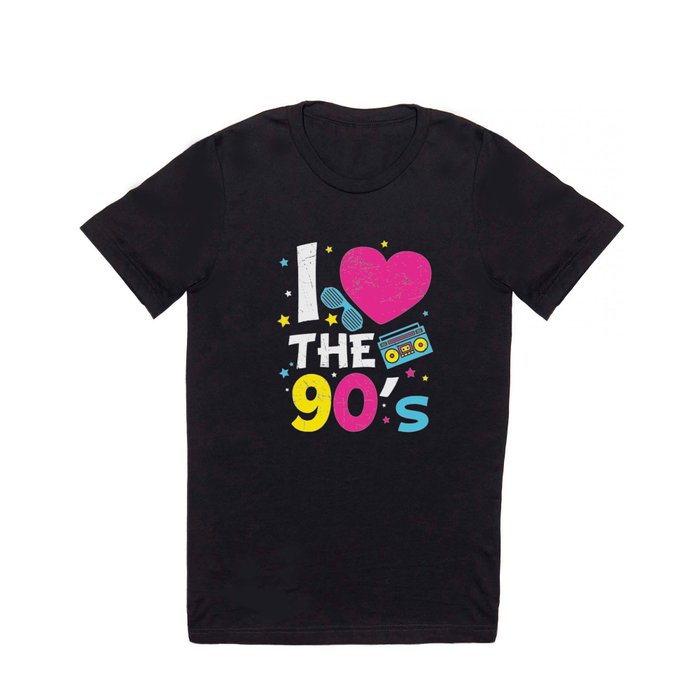 I Love The 90's Retro Heart T Shirt