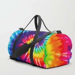 Tie Dye Spiral - 60s Retro Abstract pattern - Psychedelic Art - Vintage Rainbow Colors - Amazing Oil painting Duffle Bag