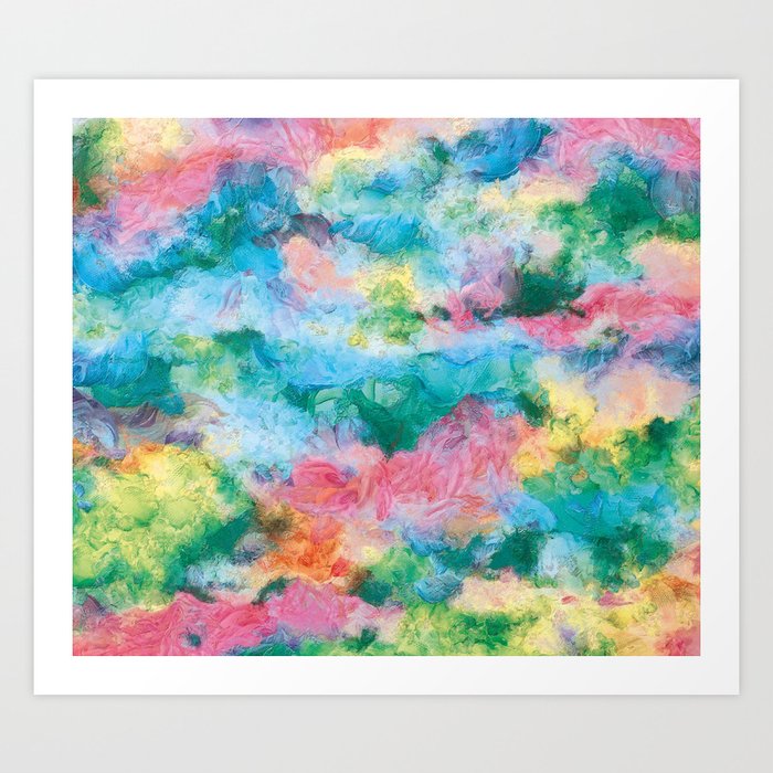 Lively Color Abstract Art Print By Ghazal Art Society6