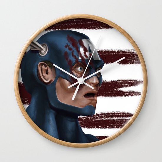 THE FACE COLLECTION - CAPTAIN AMERICA Wall Clock