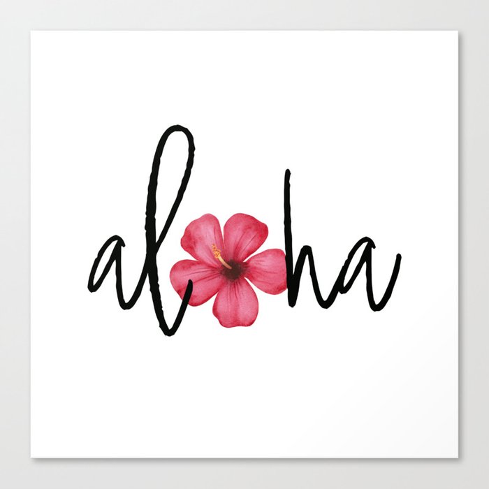 Aloha Tropical Hawaiian Hibiscus Flower Canvas Print