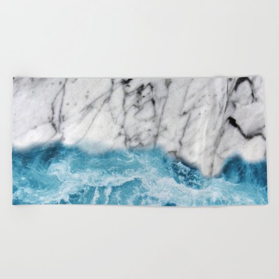 Marble sand Beach Towel