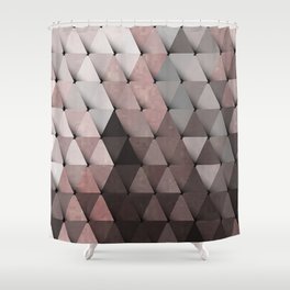 Triangles Putty Mauve Shower Curtain