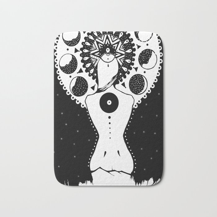 The phases of the moon Bath Mat