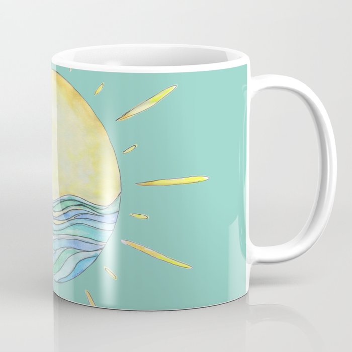 Sun Wave Aqua  Coffee Mug