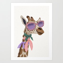 Glam Giraffe Art Print