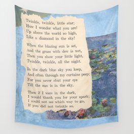 Twinkle Twinkle Watercolour Collage Wall Tapestry