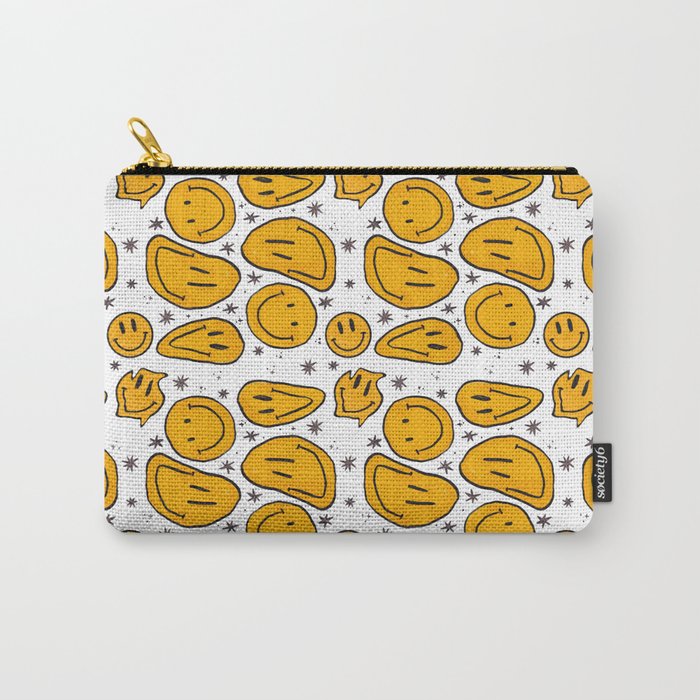 Trippy Smiley Face Carry-All Pouch