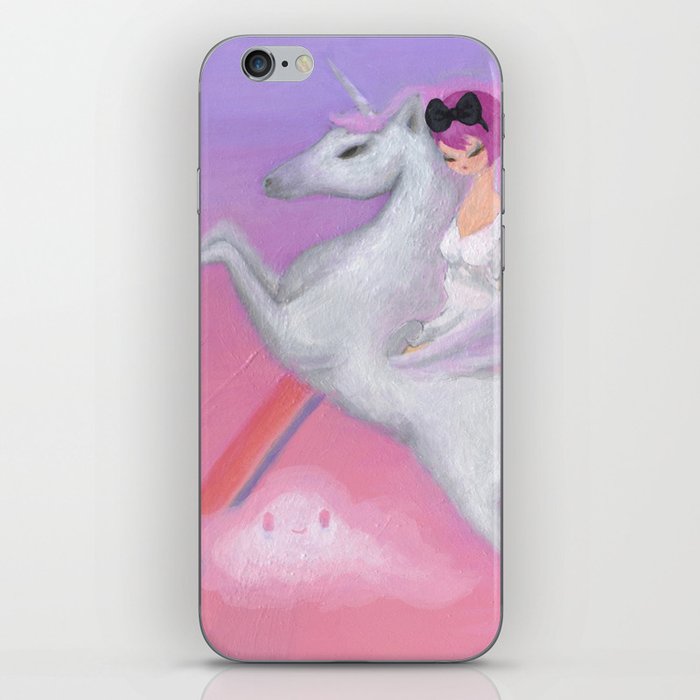 The Girl Who Flew Over the Clouds iPhone Skin