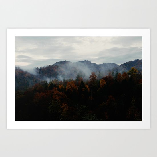 smokey forest Art Print