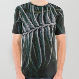Deep green bracken frond with frost All Over Graphic Tee