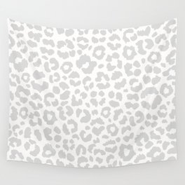 Leopard White And Grey Wall Tapestry